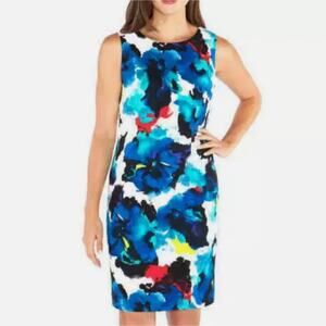 Mario Serrani Paint Blot Mini Sheath Dress